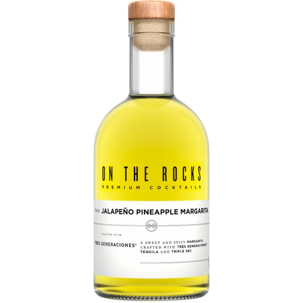 On The Rocks Tres Generaciones Jalapeno Pineapple Margarita Ready to Drink Cocktail 375 ml