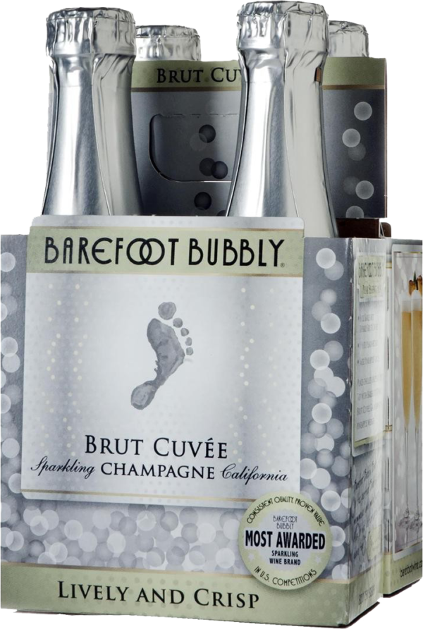 Barefoot Bubbly Brut Cuvee 187ml 4pk