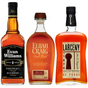 Evan Williams Bourbon, Elijah Craig Small Batch & Larceny Small Batch Bundle
