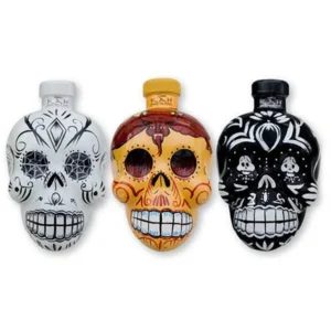 KAH Tequila Miniature Skull Bottle 50ml Collection