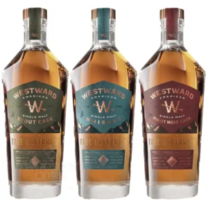 Westward American Single Malt Whiskey & Oregon Stout Cask Whiskey & Pinot Noir Single Malt Whiskey Bundle